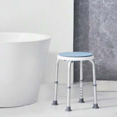 Duschstuhl ist für die Innendusche geeignet, höhenverstellbarer Duschhocker, rutschfester Sitzhocker für die Badewanne, geeignet für ältere behinderte Erwachsene, Tragkraft: 120 kg