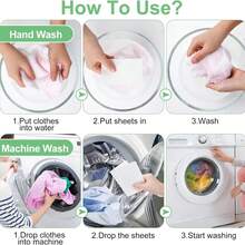 120片洗衣片，强效去污，香味怡人，浓缩清洁抗菌配方，适用于各种织物，必备洗衣产品，适合商务旅行、户外活动、露营、宿舍生活和居家清洁。 - 白色 - 查看 6