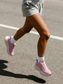 Women's Slip On Walking Shoes Hands-Free Cushion Running Tennis Non-Slip Comfortable Gym Workout Athletic Breathable Fashion Sneakers SwiftLite - Hồng - Xem 2