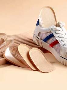 2 件高弹减震鞋垫，男女舒适脚跟保护垫，适合运动鞋和休闲鞋 - 米色 - 查看 10