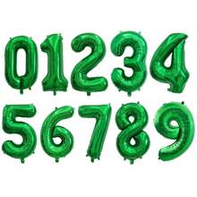 40 Inch Green Number Balloon 4, Large Number Foil Balloons Mylar For Girl Boy Birthday Party Celebration Decorations Supplies, Digital Balloons For Wedding Anniversary Events Decorations