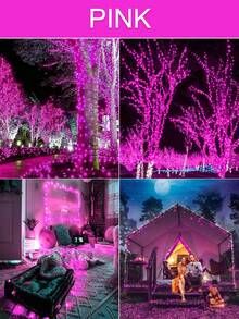 1pc Solar Powered LED String Lights, Length Options: 7m/12m/22m/32m (23ft/39ft/72ft/105ft), Solar Fairy Lights, 8 Flashing Modes, 50/100/200/300 LED Bulbs, Waterproof Outdoor Lighting String For Garden, Yard, Tree, Christmas, Wedding, RV, Halloween - IP65 Outdoor Solar Lights, Garden Lighting | Holiday Lighting | Christmas Lights | Solar Lights