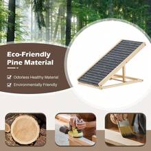 TUKAILAi Dog Ramp For Bed Height Adjustable Folding Pet Ramp With Non-Slip Rug Surface Portable Wooden Dog Steps Stairs For Small Large Animals For Sofa Couch - Apricot - View 6