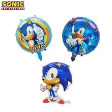 Sega 3pcs Per Pack  Officially Licensed Cool Cartoon Balloon Set Garland Decoration Birthday Party Supplies Gifts