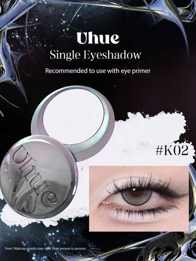 Uhue 1pc Mono Eyeshadow K02, High Color Payoff, Smooth Application, Long-Lasting, Smudge-Proof, Sweat-Proof, Multipurpose. 3g/0.1oz