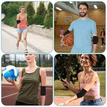 4 Pcs Knee Pads And Arm Pads With Protection Pad, Breathable Compression Elbow Pads Set, Volleyball Knee Sleeves For Basketball, Yoga, Running, Cycling Exercises, And Suitable For Both Men, Women, And Children, 1 Pair Knee Pad+1 Pair Arm Pads, Black - 黑色 - 查看 8