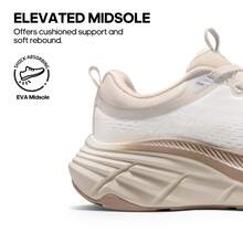 Women's Walking Shoes Cushion Comfortable ActiveBreeze Running Tennis Shoes Non-Slip Workout Gym Sports Athletic Breathable Fashion Sneakers - Màu Khaki - Xem 3