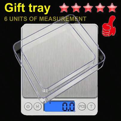 Mini Scale, Precise Electronic Digital Jewelry Weighing Machine, Multifunctional High-Definition LCD Display Electronic Scale, Stainless Steel Mini Size Food Scale, Portable Pocket Scale, Portable Scale - The Perfect Gift Choice For All Scenarios