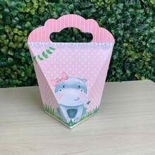 Kit Festa Safari Rosa - 20 Caixinhas Lembrancinha de festa Safari Rosa