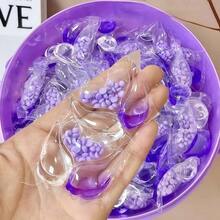 3-In-1 Lavender Laundry Detergent Pods, Concentrated Laundry Balls, Long-Lasting Fragrance, Heavy Duty Stain Removal, Antibacterial, Fabric Softener, Scented Pearls, Laundry Liquid, Water-Soluble Capsules, Suitable For All Washing Machines