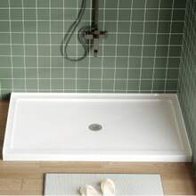 Danolapsi Shower Base,Shower Base With Drain,Removable Stainless Cover,Non-Slip Shower Pan,Acrylic And Fiberglass Shower Floor Base For Easy Installation - 60*36 middle drain - View 1