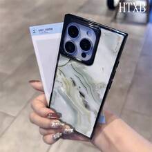 Teléfono con diseño de bloques blancos, compatible con las series 16 Pro, 16, 15 Pro, 14, 14 Plus, 13, 13 Pro, 12 Pro y 12 Pro Plus. Diseño a prueba de golpes con cobertura total, orificio grande, marco liso brillante y llamativo. - Negro - Ver 4
