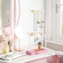 1 件珠宝收纳架，项链架，高度可调设计，可旋转珠宝架，适用于长项链、耳环、珠宝展示和收纳，适用于女性收纳整理器旅行必需品返校宿舍收纳 - 彩色 - 查看 5