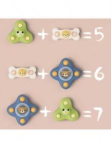 1 OPP 包装婴儿玩具吸盘旋转器适用于幼儿熊手蒙特梭利旋转器感官玩具缓解压力游戏旋转摇铃（颜色随机），洗澡玩具，婴儿玩具，吸盘玩具，婴儿玩具，洗澡玩具，蒙特梭利玩具