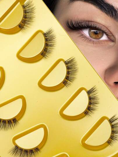 5 Pairs Half False Eyelashes Luxury 3D Plush Cat Eye Fox Eye False Eyelashes - Thick, Fluffy, Lightweight, Suitable For Beginners | Multiple Styles Reusable Eyelashes