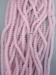 100pcs 5mmx8mm Imitation Jade, Agate, Abacus Beads, Solid Color Spacer Beads, Wheel Beads, Jewelry DIY Accessories, Bracelets, Keychains, Necklaces Craft Decorations, Beads Materials, Colorful, Can Add Inspiration To Your Creations - Imitation Jade Flower Blasting 5*8mm - View 16