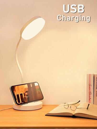 1 buah Lampu Baca USB Leher Angsa yang Dapat Diatur 360°, Lampu LED Kamar Tidur, Lampu Meja Pelindung Mata, Lampu LED Kamar Tidur, Lampu Baca, Lampu Baca Samping Tempat Tidur, Perlengkapan Pencahayaan Bertenaga USB