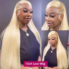 30Inch 13x4 613 Straight Wigs 613 Honey Blonde Lace Front Human Hair Wigs 200 Density 13x4 Brazilian 13x6 613 Color Lace Frontal Wigs For Women - S613 - Xem 9