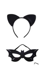 2 件黑色蝙蝠服装，包括蝙蝠面具、蝙蝠翅膀，适合男女，吸血鬼服装，蝙蝠服装配饰和眼罩，吸血鬼主题，魔鬼风格，展示节日服装翅膀，黑色万圣节演员剧院服装配饰，派对狂欢节，适合万圣节和派对装饰，万圣节服装配饰 - 彩色 - 查看 11