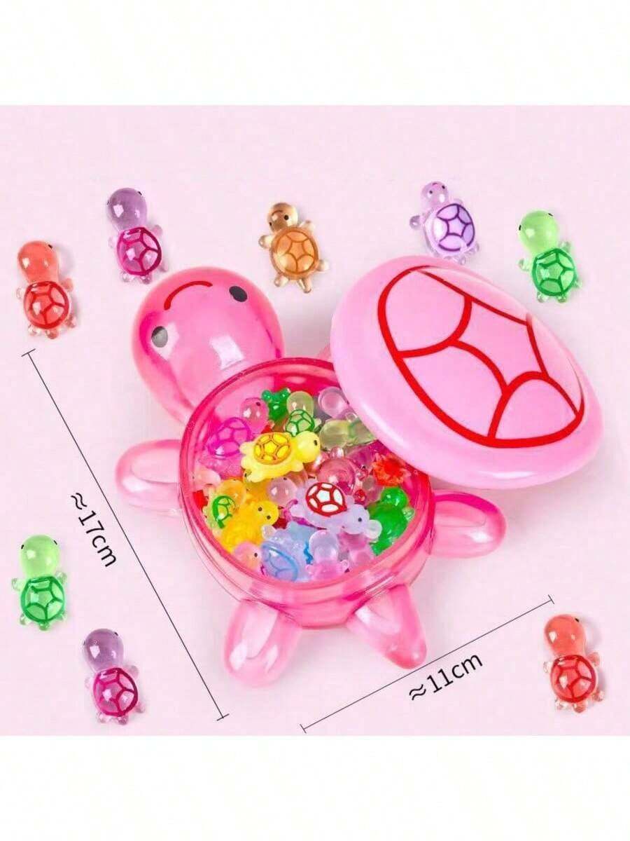 1pc/16pcs/30pcs/60pcs Colorful Glow-In-The-Dark Turtle Figurines (Requires UV Light Absorption), Suitable As Home Decor On Desks, Windowsills, Party Decorations To Create A Joyful Atmosphere, Great Gift For Turtle Lovers And Birthdays (Turtle Shell Does Not Glow)