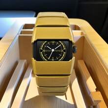 1pc Men's Quartz Watch Y2K Research Institute Authentic Millennium Vintage Original Star Ring Chronograph Advanced Niche Versatile Future