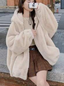 Women's Fur Coat, Fluffy And Fluffy Faux Fur Coat, Boa Parka, Winter Outerwear, Cold Weather Jacket, Warm