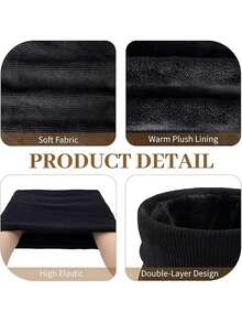 三件套冬季针织帽、围巾和触屏手套套装，男士宽松针织雪帽、围巾和触屏手套，男士秋季保暖加厚针织帽