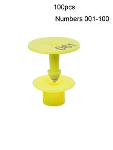 猪、山羊、绵羊、兔子耳标，带编号 001-100，激光打印铜头耳标，牲畜耳标钳，农场动物标记识别卡