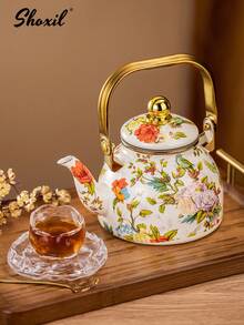 shoxil 1pc Enamel Enamel Kettle Kettle Large Capacity Kettle Gas Induction Cooker Universal