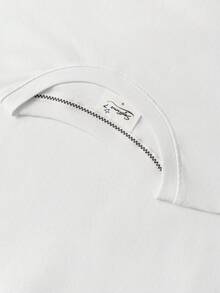 2025秋冬新款女式短袖T恤，ESPIRIT品牌Logo设计，休闲风格，100%纯棉面料，透气舒适，宽松版型，适合夏季日常穿着，时尚百搭，适合春季、夏季、情人节、婚礼、外出、优雅、休闲、度假等场合。 - 白色 - 查看 7