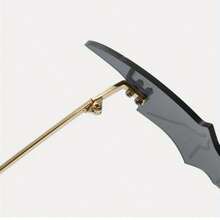 New Stylish And Quirky Christmas Bat Sunglasses, Perfect For Vacation And Dressing Up,Including A Glasses Case - black grey - 查看 7