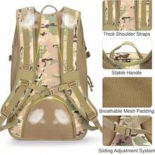 Sac à dos militaire 50 L, sac à dos de l'armée, sac à dos de trekking haute capacité, sac à dos de randonnée, sac d'assaut, sac à dos de combat tactique pour camping en plein air, sac de sortie, sac de pêche, chasse - Couleur CP - Voir 1