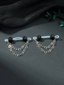 CIZME 1pair Cute Rhinestone Fake Nipple Rings For Women For Daily Decoration, Pink Nipple Cuff Non Piercing Nipple Rings Dangle Heart Chain Fake Nipple Studs Fake Nipple Piercing Jewelry