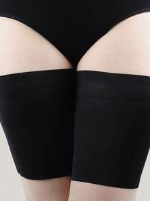 1 para damskich elastycznych, antypoślizgowych rękawów na uda, ochraniaczy na uda, antypoślizgowych rękawów na nogi, chroniących przed otarciami uda, odpowiednich do codziennego noszenia, w domu, na siłownię lub do uprawiania sportu - Wielokolorowe - Zobacz 5