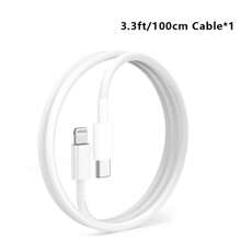 Kit de carga rápida de 30W UE: Cargador de pared USB C + Cable USB C a Lightning de 3.3 pies/100 cm para transferencia de datos rápida, compatible con iPhone 14/13/12/11/XR/XS/XS Max