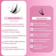 120Pcs, D Curl, Manga Individual Lash Clusters 8-16mm, Manga Natural Look&Extra Thick Reusable Individual Eyelash Extension Kit With Bond&Seal Tweezers Reusable Individual Segmented False Eyelashes Eyelash Extension Kit For Daily Use Or Going Out Beginner - Friendly Application, Elevate Your Everyday Makeup Look - 黑色 - 查看 6