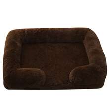 1pc Langxingcs Warm & Soft Plush Square Pet Bed, Suitable For Large & Medium Dogs, Can Be Used As Dog Mat, Pet Sofa, Cat Bed, Dog Basket, Anti-Anxiety Dog Basket - Multicolor - View 41