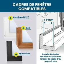 Innovative Magnetic Mosquito Net Attachment | Mosquito Nets Up To 150 X 130 Cm Can Be Individually Cut To Size Without Drilling Or Screwing | Includes 16 Magnets [1/2/4 Pack] - 黑色 - 查看 6