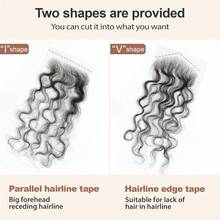 2Pcs Lace Baby Hair Edge Stripes Invisible Lace Hairline Remy Human Hair Reusable Lace Edge Baby Hair Extensions More Natural For Women