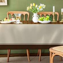 1pc/10pcs Brown Floral Tablecloth, Waterproof And Stain-Resistant, Easy To Clean, Suitable For Dinner, Picnic, Dining Table, Party, Home Decor, Rectangular, Indoor And Outdoor Use, Available In Multiple Sizes