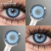 Eyeshare 1副彩色隐形眼镜角色扮演紫色镜片动漫美妆镜片粉色隐形眼镜红色镜片灰色瞳孔镜片万圣节服装角色扮演 - 半年拋 - 查看 8