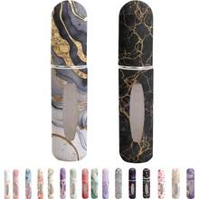 Perfume Travel Refillable Bottleu2013 Portable Sprayer, Empty Perfume Bottles With Unique Patterns, Refill Pump Traveling And Outgoing, 2 Pcs Pack Of 5 MlWhite And Pink - Đá cẩm thạch đen - Xem 1