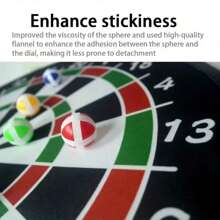 6 件/12 件粘球飞镖盘套装，室内户外玩具，亲子互动，生日礼物，派对游戏用品 - 彩色 - 查看 3