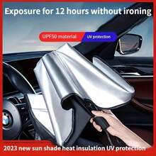 One UV Protection Windshield Sun Shade - Vehicle Front Windshield Visor With Seamless Opaque Insulation For A Wide Range Of Vehicle Models - màu đen - Xem 8