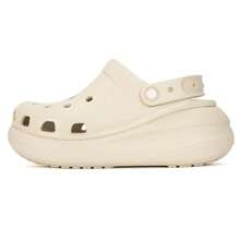 Crocs 女士夏季沙滩镂空拖鞋，休闲百搭日常穿着 - 骨白 - 查看 1