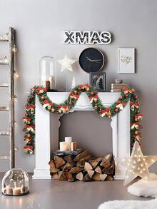 118.11inch Artificial Dense Christmas Decoration Green Grass Garland, Artificial Pine Greenery Garlands, Holiday Decoration Soft Green For Outdoor Indoor Use Artificial Greenery Garden Or Party Wedding, Christmas Fireplaces Decor, Able Indoor Outdoor Front Door Porch Home Decor, Home Decor Christmas Decorations Room Decor