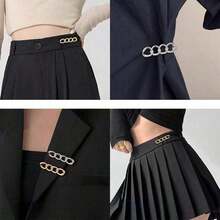 1/2/3/4/6pcs Detachable Alloy Chain Waist Cincher Brooches, Waist Shaper For Women - 彩色 - 查看 4