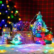 48 Pack Fairy Lights Battery Operated - 7ft 20 Led Twinkle Lights 3 Modes, Bulk Mini String Lights Waterproof For Mason Jars Vases DIY Party Wedding Decoration Christmas - 彩色光 - 查看 11