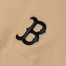 MLB 男女通用休闲连帽夹克，GORPCORE BASIC 2L WINDBREAKER，极简运动外套，3AWJB0151-43BGP - 米黃色 - 查看 4