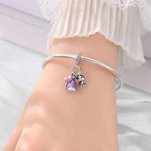 1Count DIY National Landmark And Pet Three Pieces Pendant; Beijing Panda CHINA Love, Australia Sydney Koala, Dutch Windmill Tulip, London Big Ben, Taj Mahal, Japanese Attractions, Greek Temples, Etc., Make Perfect Pandala Bracelets Essential Accessories; Gifts For Christmas, Tourist Vacations, Halloween, Etc - Multicolor - View 7